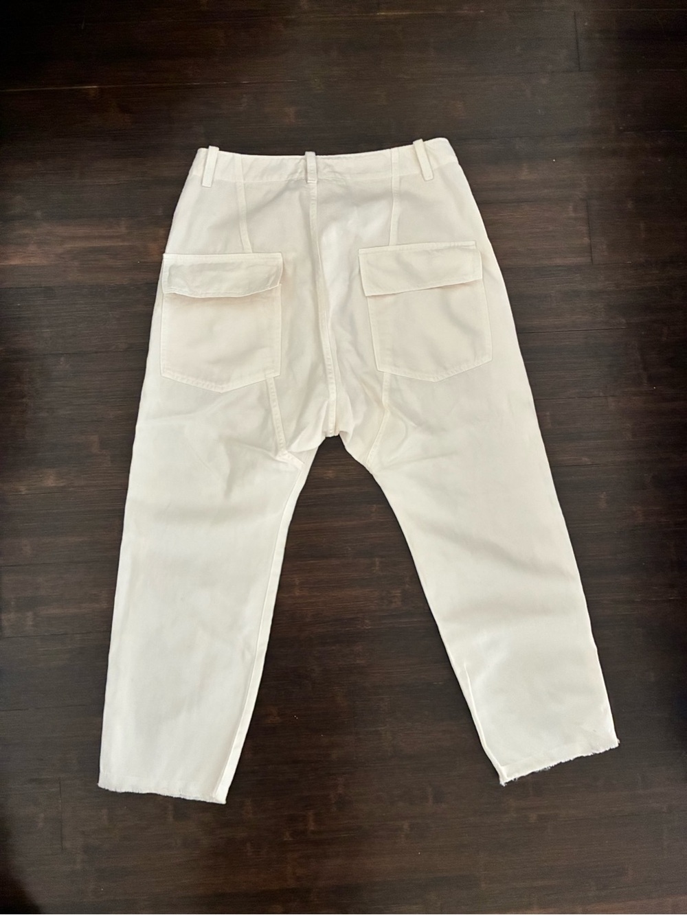 Nili Lotan Eggshell Cream Luna Cropped Trouser Pants, Sz 0 - Picture 4 of 4